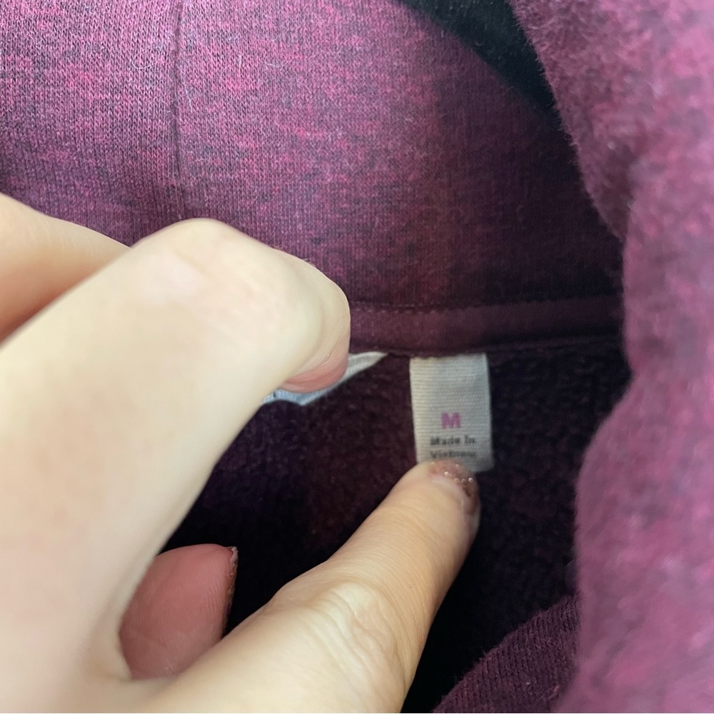 Athleta Burgundy Cowl Neck Pullover Hoodie Size Medium - Picture 5 of 7